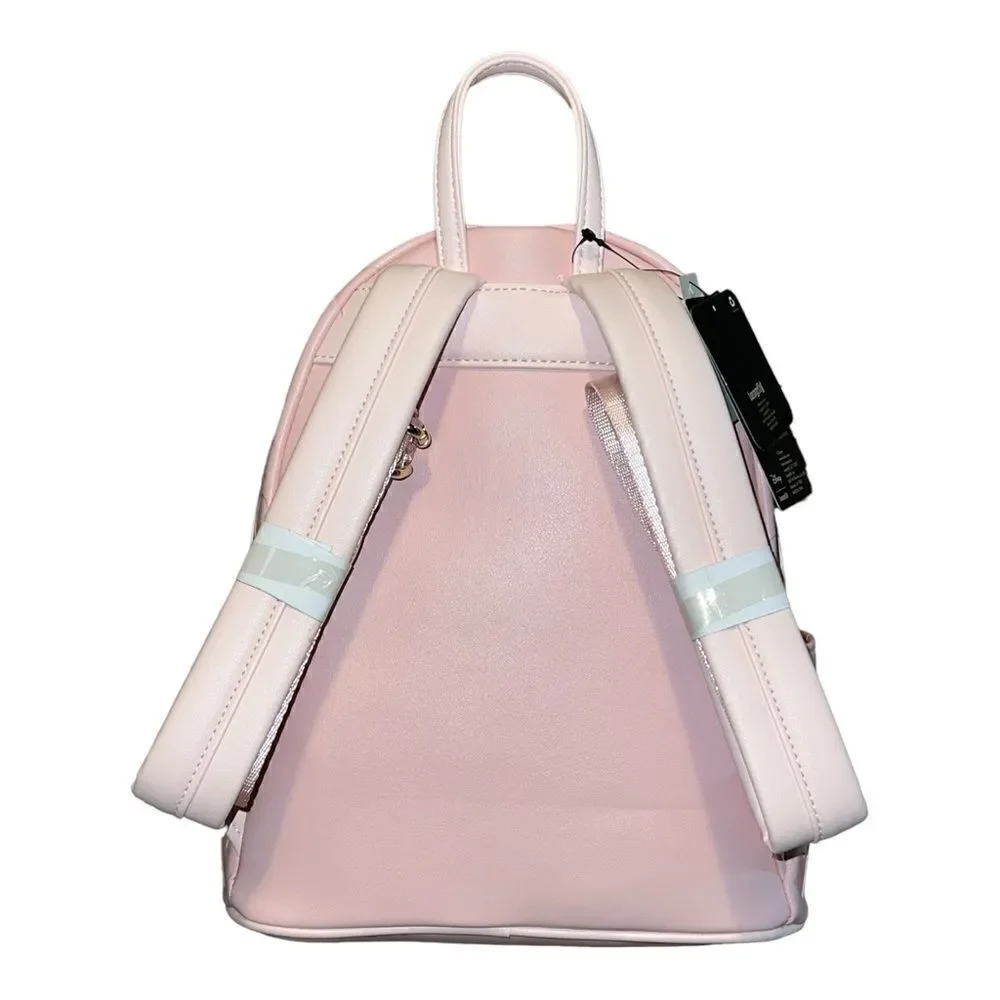 Disney Loungefly Stitch Loves Angel Pink Valentines Mini Backpack RARE NWT